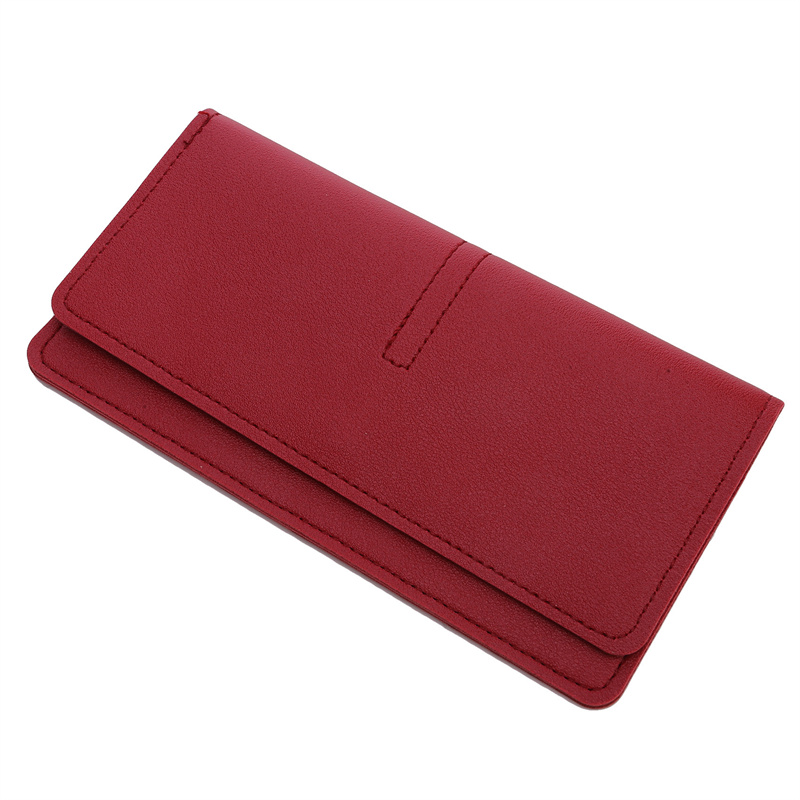 Thin Multi-Card Coin Pouch Ladies PU Long Section Multifunctional Wallet Simple Clutch Bag Multi Card Position Coin Purse