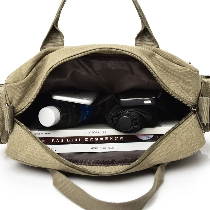 Men Crossbody bags Male Canvas Shoulder Bag Boy Messenger bag Man Handbags for Travel Casual Large Satchel Grey bolsos sac 241106