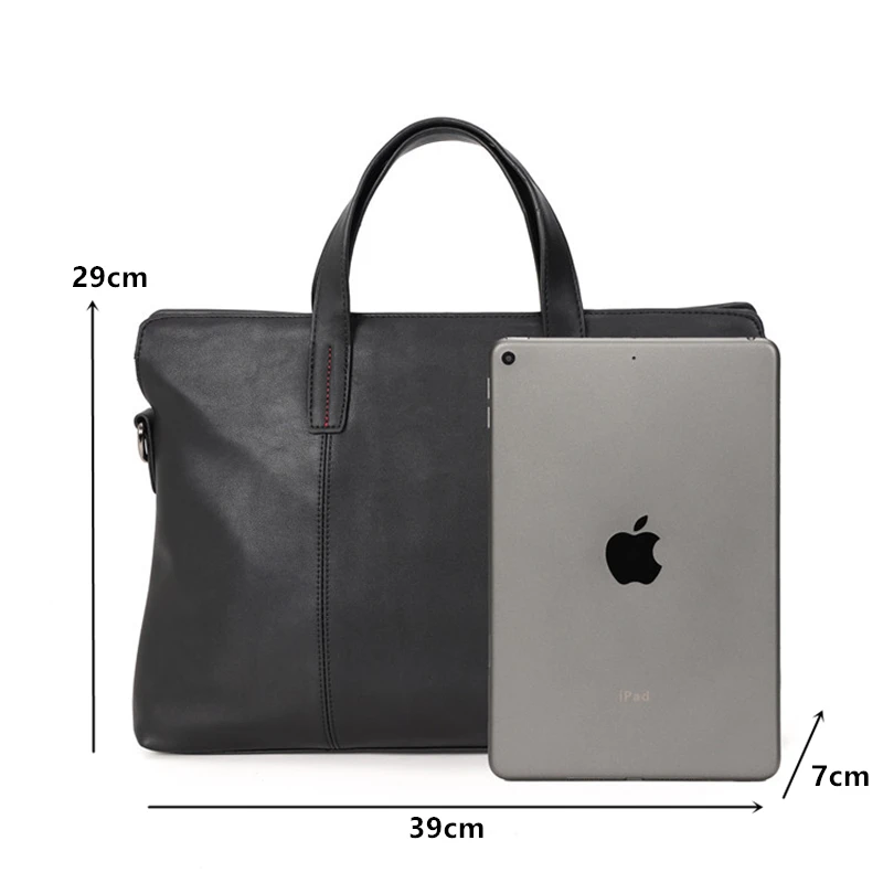 Business Luxury Men's Briefcases Shoulder Bag Crazy Horse Leather Handbag Tote Bag Messenger Bag Laptop Bags Man Bolso Hombre