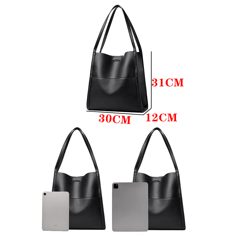 Ladies Large Capacity Real Leather Handbags Shopper Brand Casual Totes Bags Bolsos 2024 NEW Luxury Women Designer Shoulder Sac