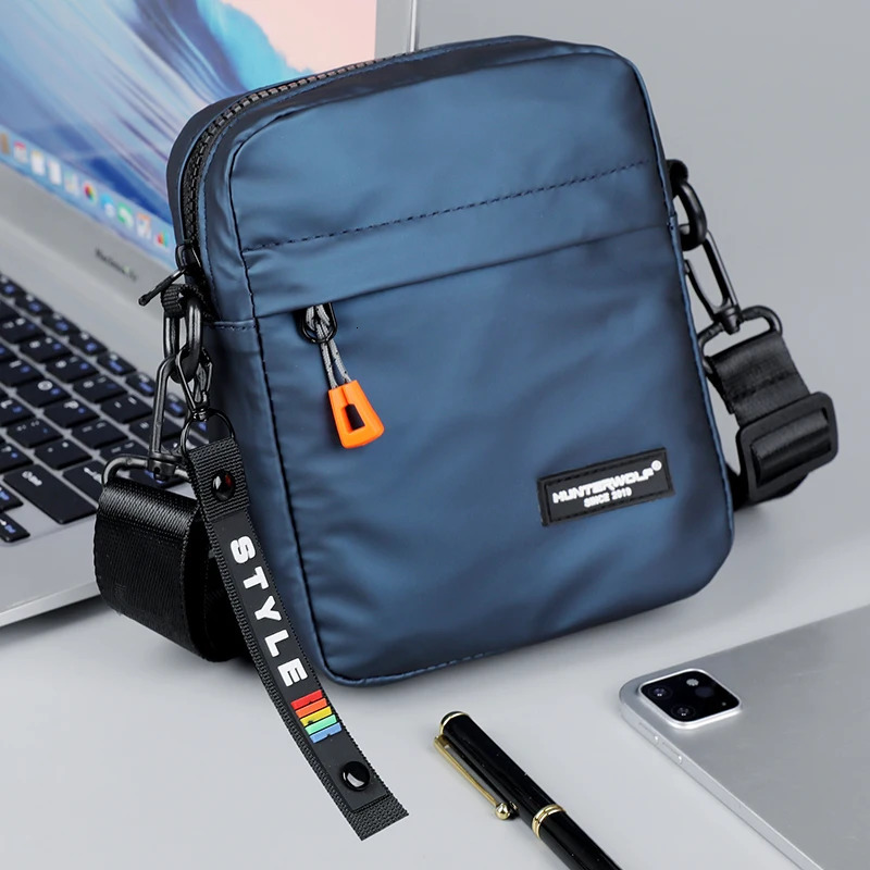 Simple Mini Men Crossbody Bag For Phone Side Casual Waterproof PU Leather Small Messenger Sling Bags w241106