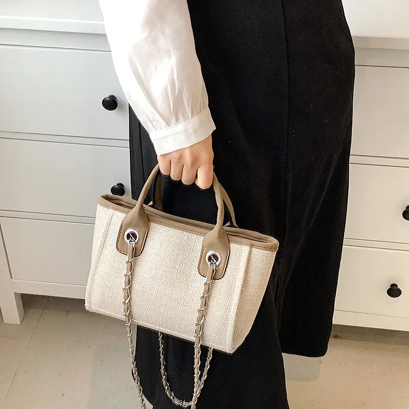 2024 New Women's Shoulder Bag Bucket Bag Fashion Large Capacity Handbag Chain Tote Travel Totes Weekend Jumbo Canvas Bags