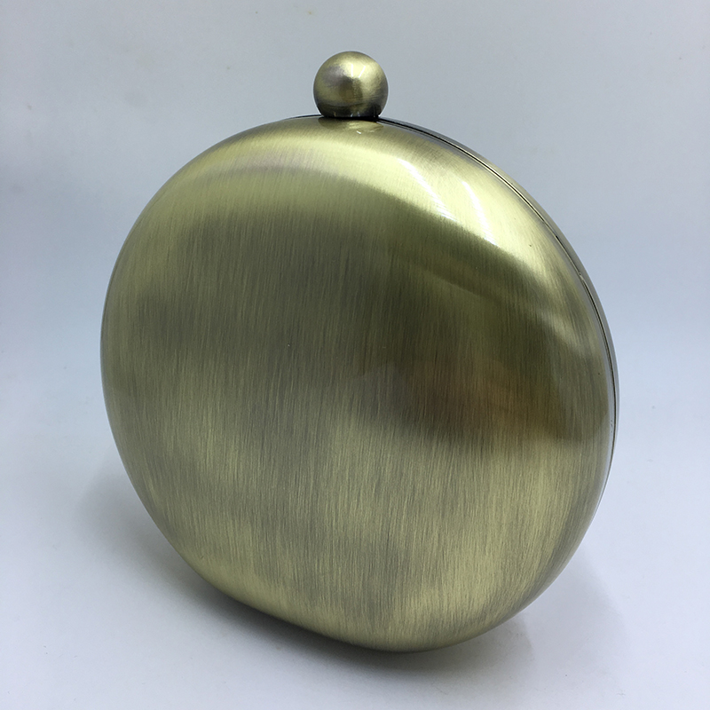 NUPHIA Round Ball Shape Metal Box Clutches and Evening Bags for Party Prom Bronze Silver Black Gold
