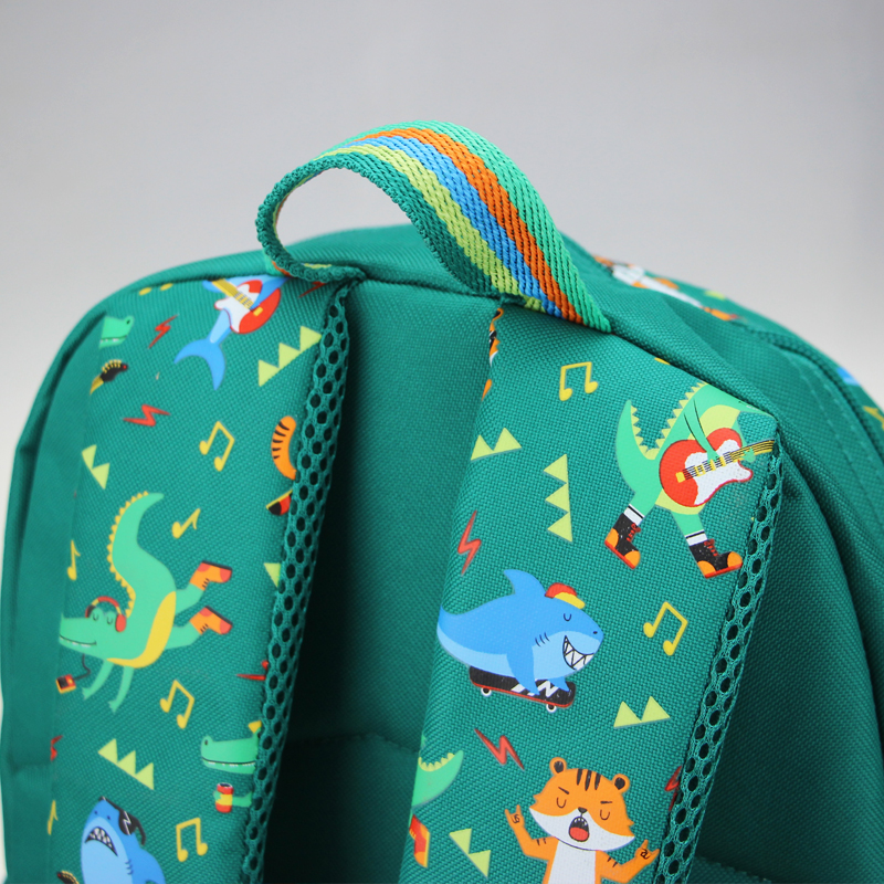 Australia Smiggle Original Children's Schoolbag Boy Backpack Green Tiger Name Card School Supplies 4-7 Years Old 14 Inches