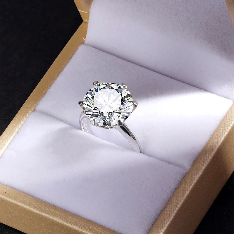 EWYA GRA Certified 0.5-10CT D Colored Silica Card Engagement Ring Womens Silver 925 Wedding Bridal Big Diamond Band 241106