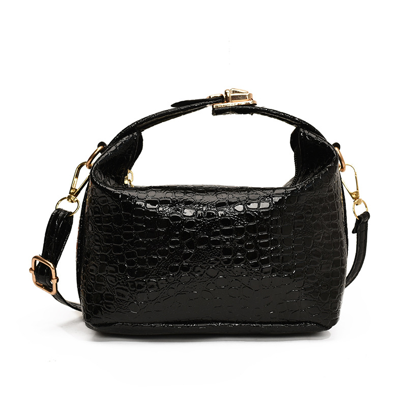 Fashion Female Shoulder Bag Alligator Pattern Small Square Bags for Women Pure Color Vintage Crossbody Bags PU Leather Handbags
