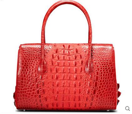 100% genuine crocodile skin leather women handbag, Alligator Skin Womens Tote Bag, Purple