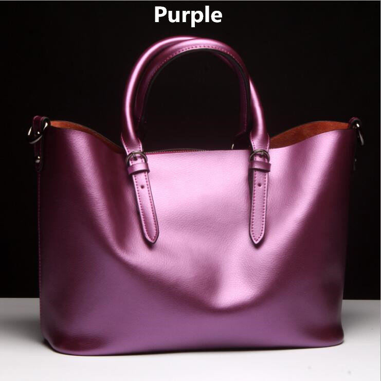 New 6 colors high quality genuine leather crossbody bags women cowhide leather shoulder bags large messenger bag Ladies handbags