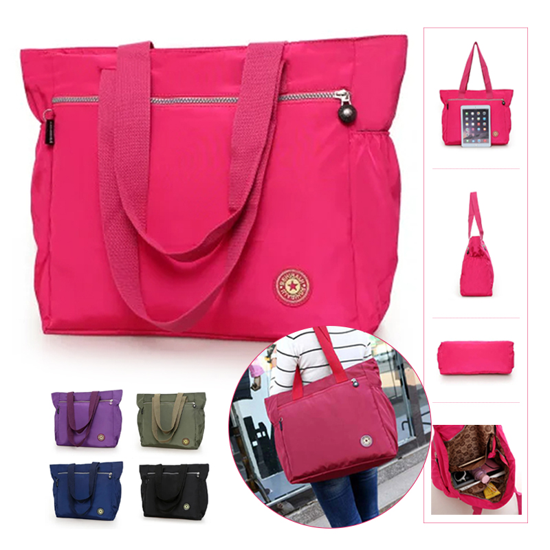 Women's Bag Solid Color Tote Bag Commuting Shoulder Bag Leisure Simple Mommy Go Out Bag Large Capacity Nylon Handbag Oxford