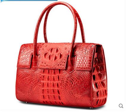 100% genuine crocodile skin leather women handbag, Alligator Skin Womens Tote Bag, Purple