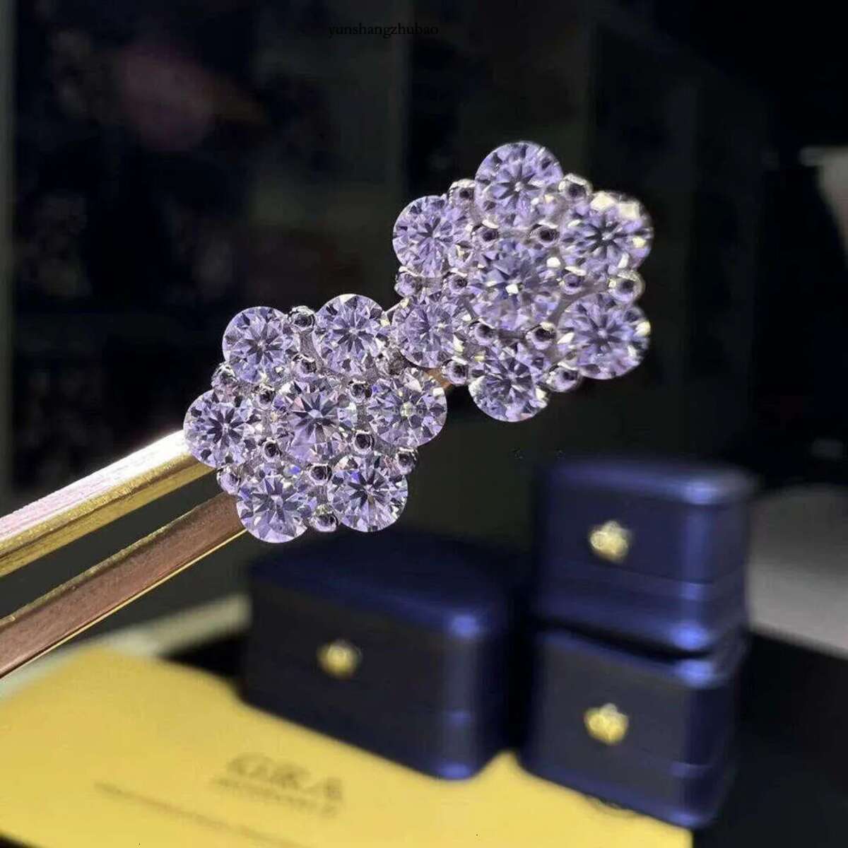 Best Selg Screw Back wer Stud Solid Sier D Color Cluster VVS Moissanite Dia Earrings Men GRA Free shipping