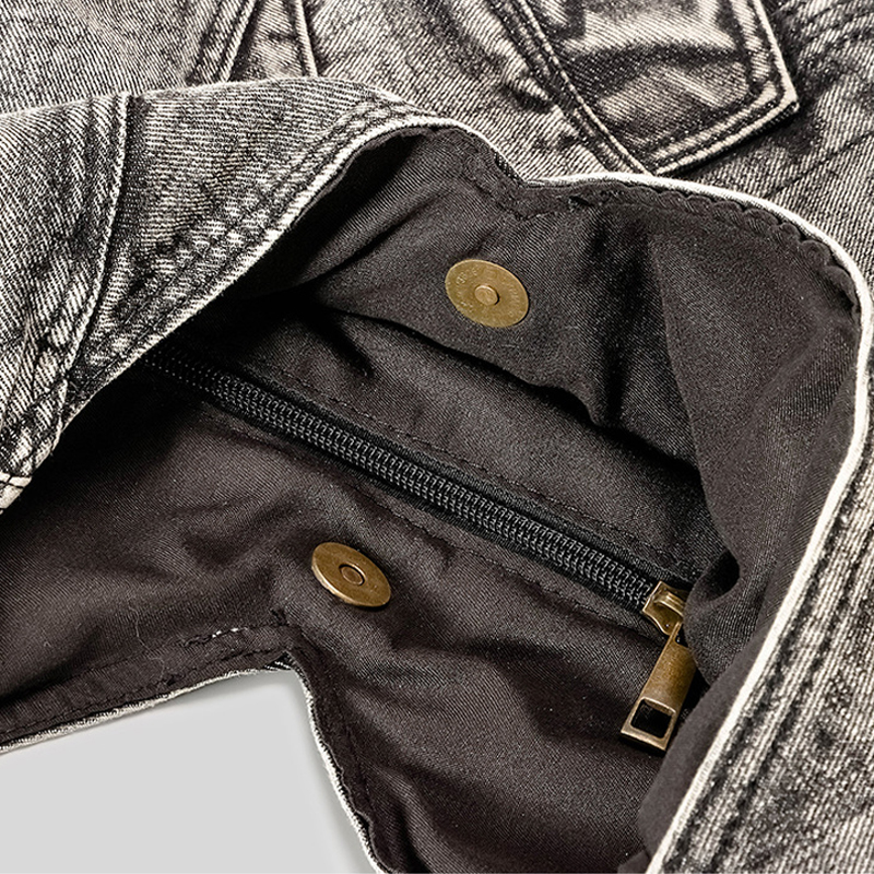 Vintage Rivet Denim Women Shoulder Bags Designer Jeans Lady Handbags Casual Simple Y2K Large Tote Shopper Purses 2024