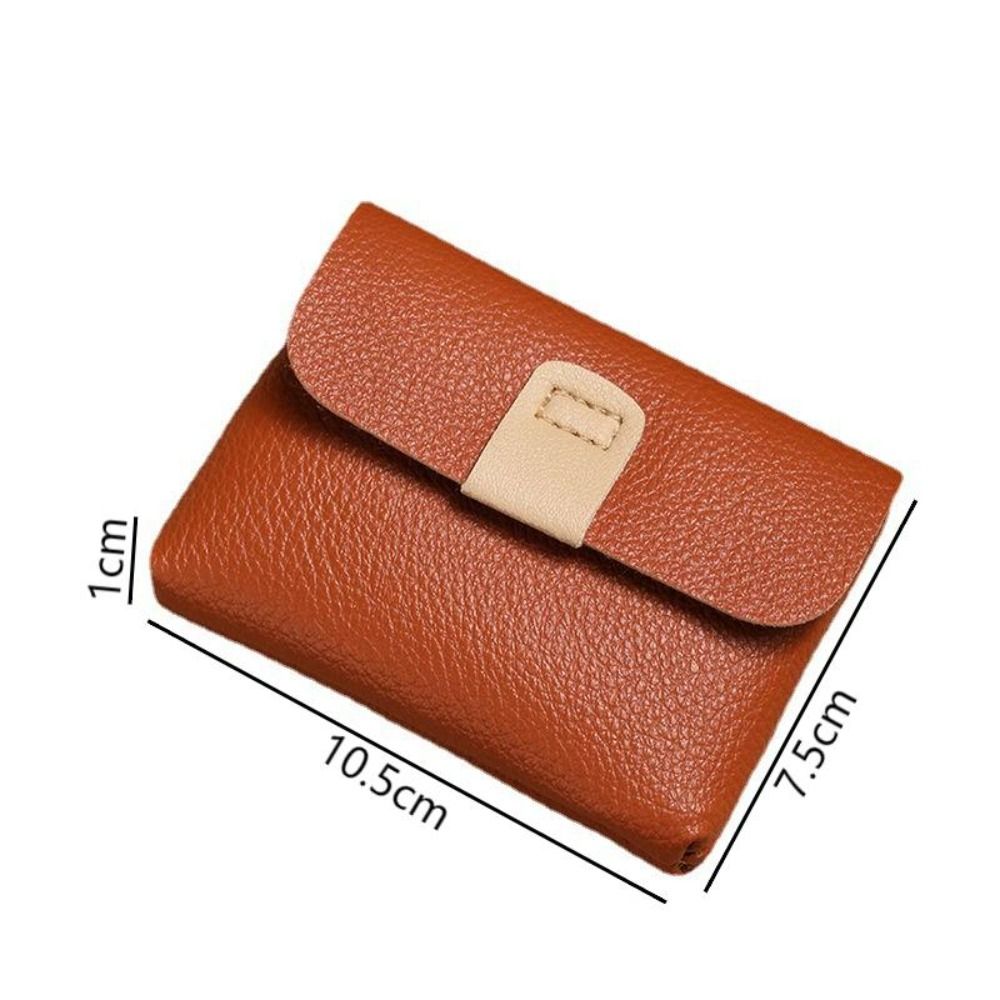 PU Leather Coin Purse Ladies Storage Square Bag Mini Wallet for Men Women Card Holder