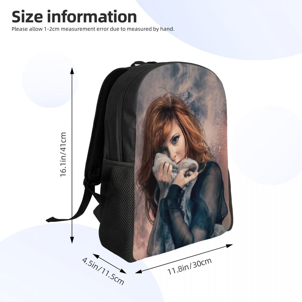 Mylene Farmer Backpacks for Women Men College School Students Bookbag Fits 15 Inch Laptop Bags