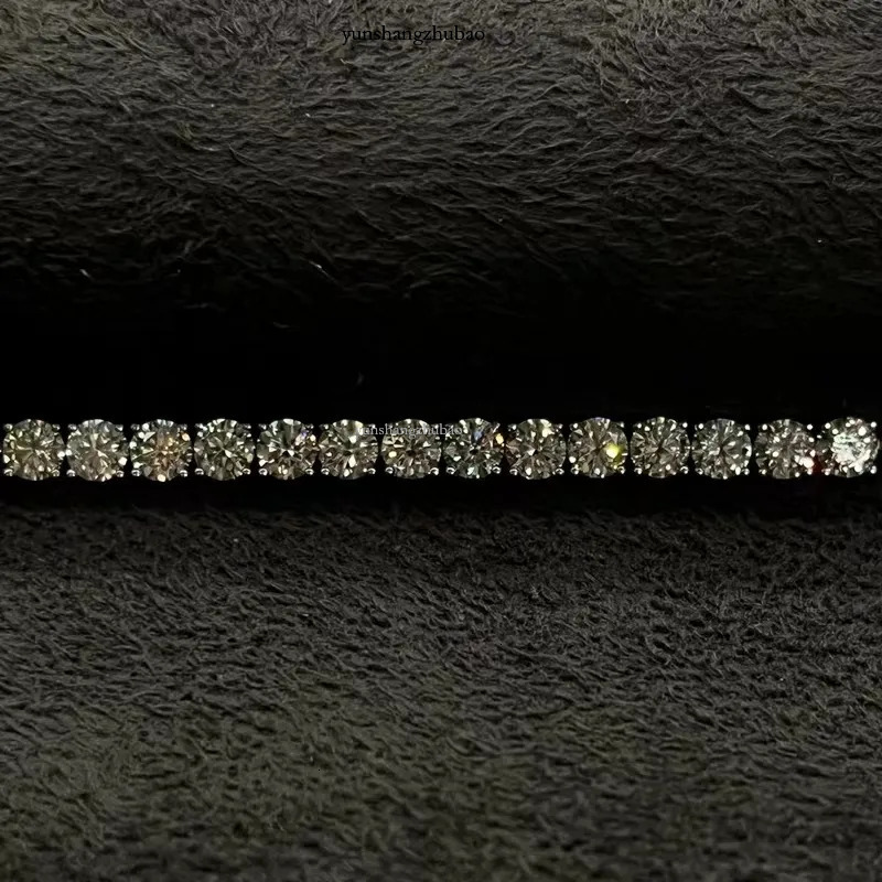Top quality Designer Sterg Sier Moissanite Dias tennis bracelet for women senior classic small fragrant wind new light flash mens No brand