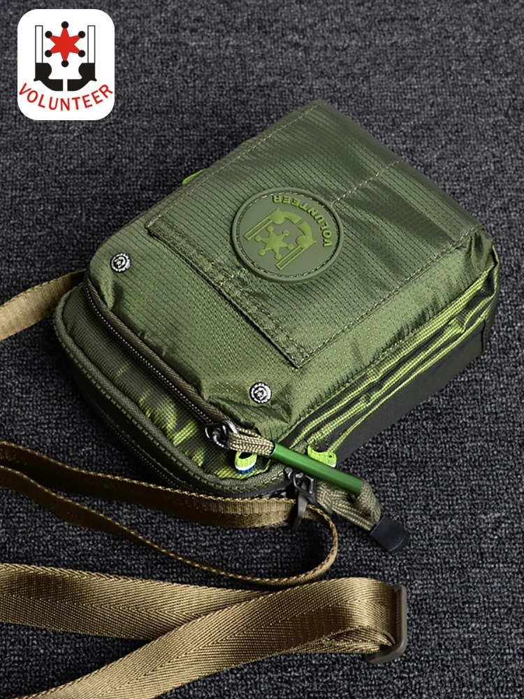Volunteer Crossbody Bags for Men Fashion Waterproof Phone Oxford Cloth Casual Small Messenger Mens Shoulder Sling Bag 165211 241106