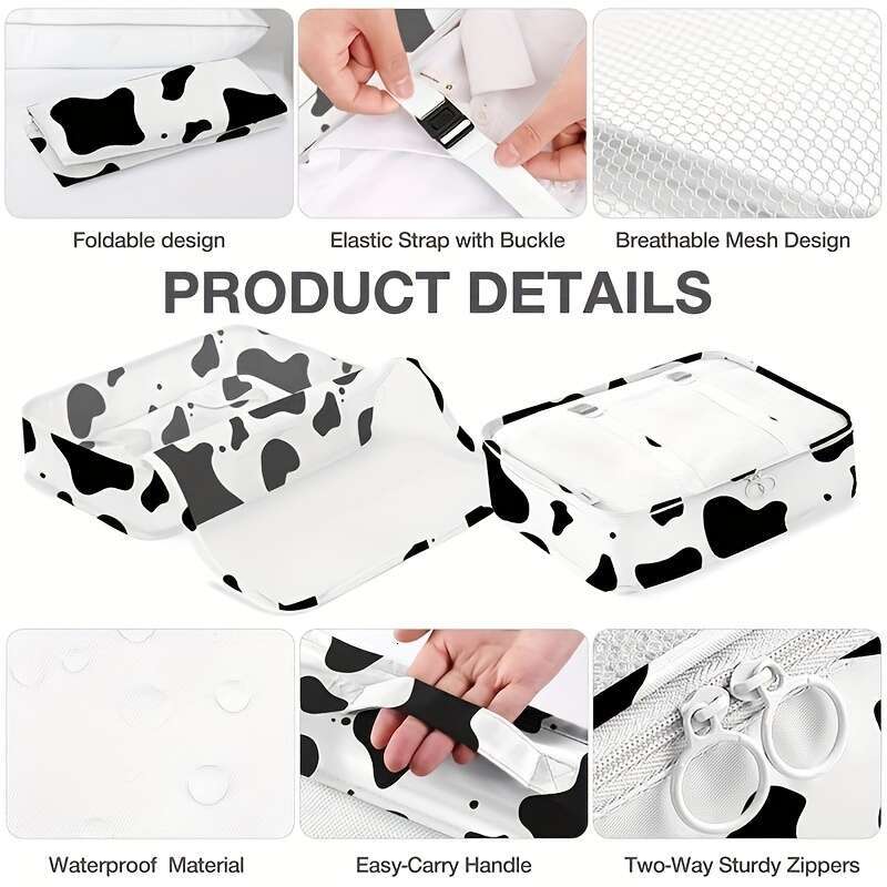 8 pieces/set of travel toiletries and cosmetics bags, luggage packaging cubes, storage boxes .