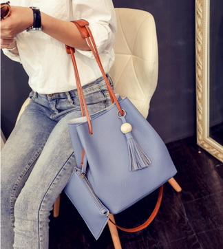 by dhl or ems 50pcs Women's Handbags 2017 Wild Tassel Bucket Bag Tote Leather Women Messenger Bags Girls for Shoulder Bag