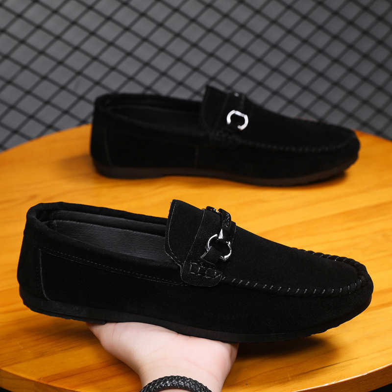 CMM Lightweight Mens Shoes Mens Loafer Dou Shoes Mens Driving Formal Attire Wedding Groom Trendy Thick Soled Work Slip Resistant