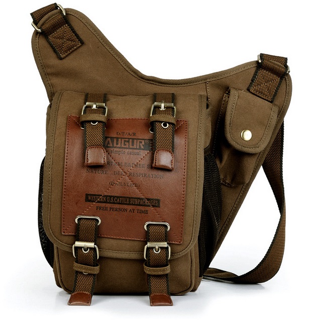 Hot Sales KAUKKO Brand Retro Vintage Canvas Bag Travel Men Messenger Bag Man Crossbody Bags Shoulder Bags For Men