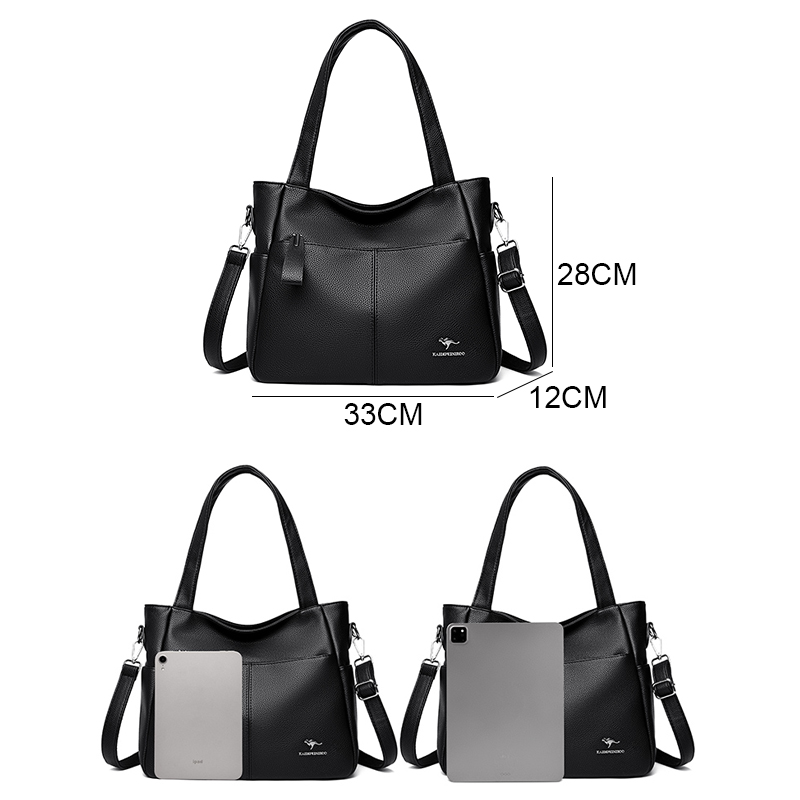 High Quality Soft Leather Shoulder Crossbody Bags For Women Large Capacity Luxury Bag Brand Designer Casual Handbag Sac A Main