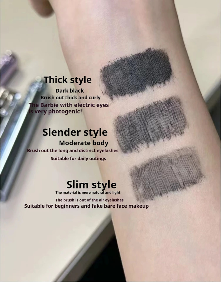 Insbaha eye black 3D curly slim natural waterproof sweat durable eyelash density 241107