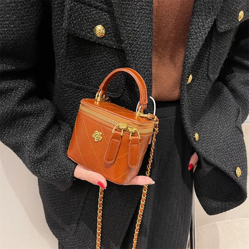 Mini Fashion Designer Pu Leather Women's Handbags Chain Casual Ladies Tote Female Black Bucket Women Shoulder Crossbody Bag