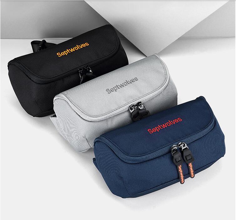 Men Unique Messenger bag Oxford Fabric casual Japanese Korean trend large capacity chest-bag mobile phone small waist-bag