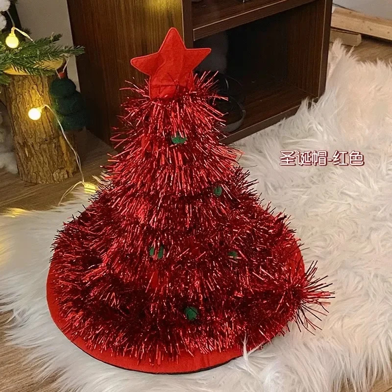 Christmas Decoration Hat Holiday Party Adult and rens Clothing Headwear Pos Props Scalp Wool Strips Christmas Hat 241106