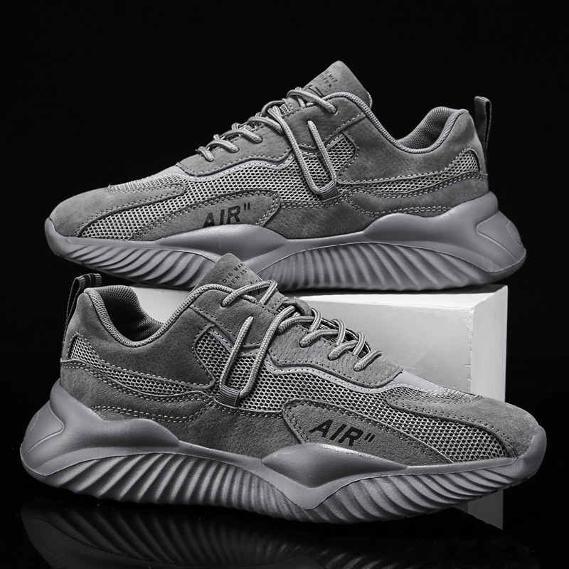 Running for Men Trendy Lace Up Shoes Anti-Skid Breathable Outdoor Sports Sneaker
