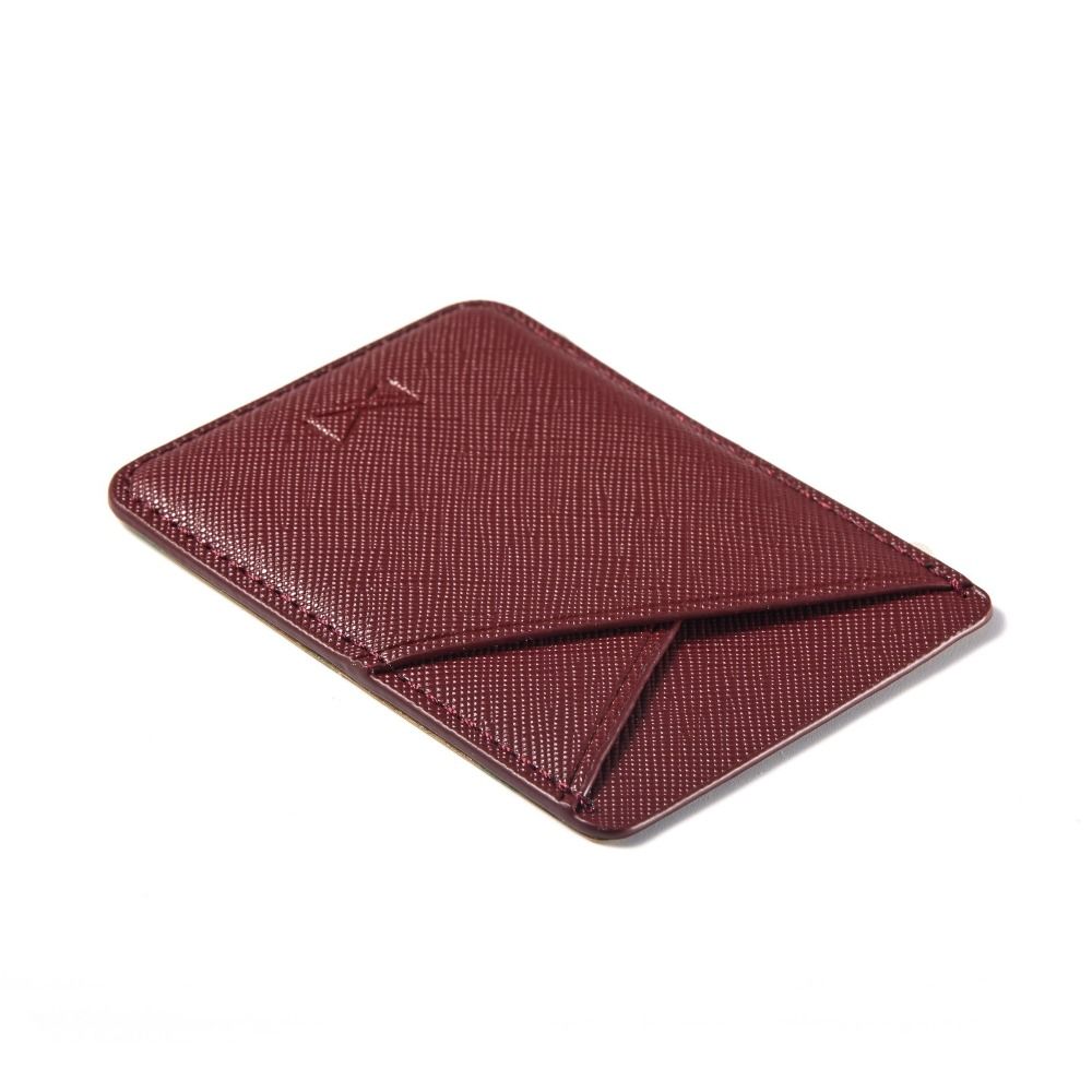 Simple PU Leather Card Holder Business Credit Card Bag for Women Girls Mobile Phone Back Slot Multi Slot Phone Wallet Case