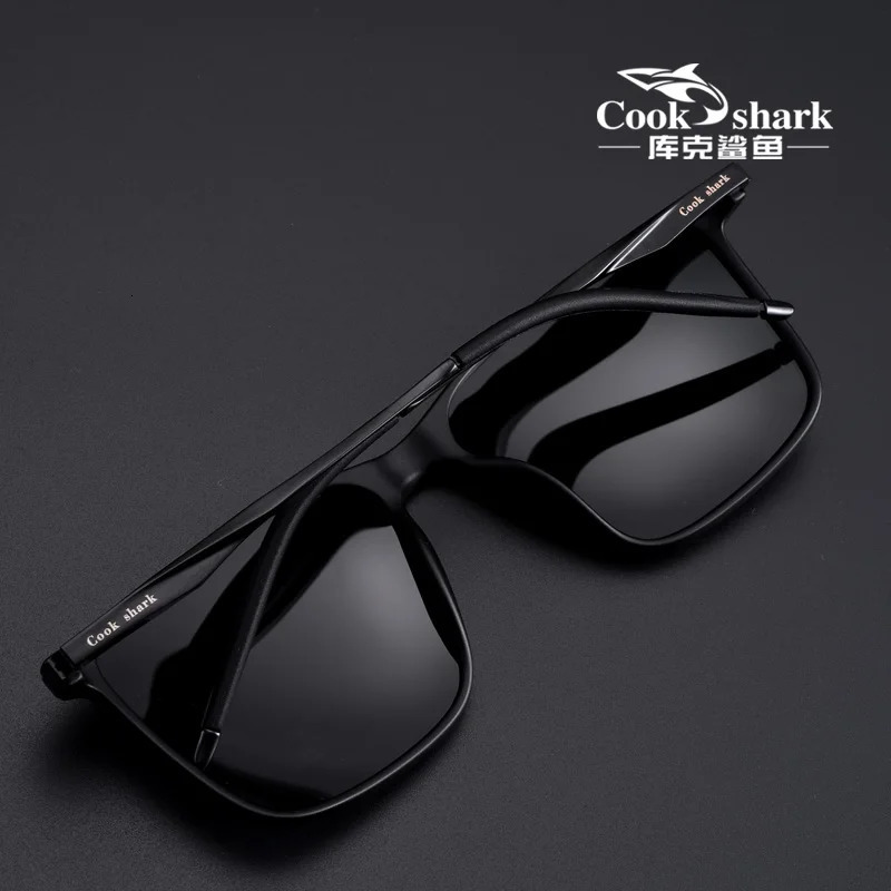 Cook Shark Polarized Sunglasses Mens Sunglasses Womens UV Protection Driving Special Color Changing Glasses Trend Personality 241106