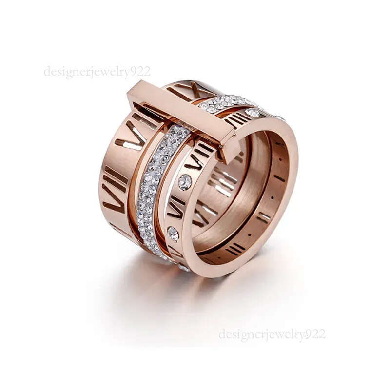 High Quality Designer for Woman Ring Zirconia Engagement Titanium Steel Love Wedding Rings Sier Gold Fashion jewelry Gifts