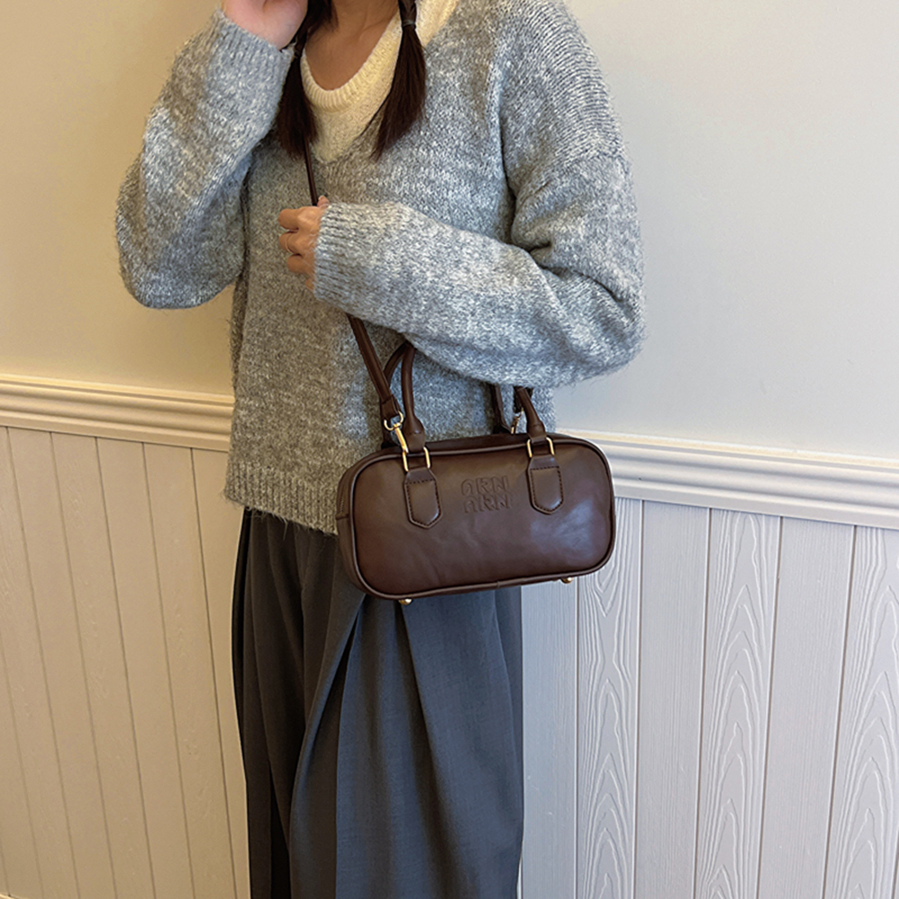 Women Leather Shoulder Bag Versatile PU Crossbody Bag Casual Square Hobo Bag Top Handle Bag Commuting Bag