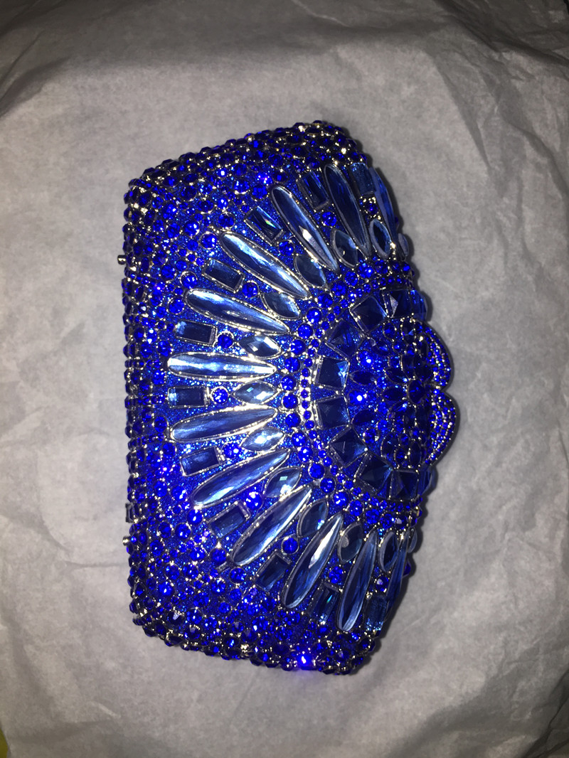 New Women Crystal Prom Clutch Purse Female Prom Purse Bridal Shoulder Bag Womens Handbags Rhinestone Evening Bags High Quality