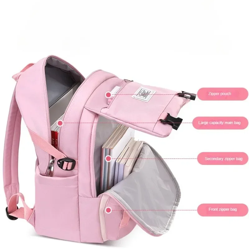 Best Kids Schoolbag Portable School Backpack for Girls High-quality Children School Bags with Multiple Pockets and Waterproof