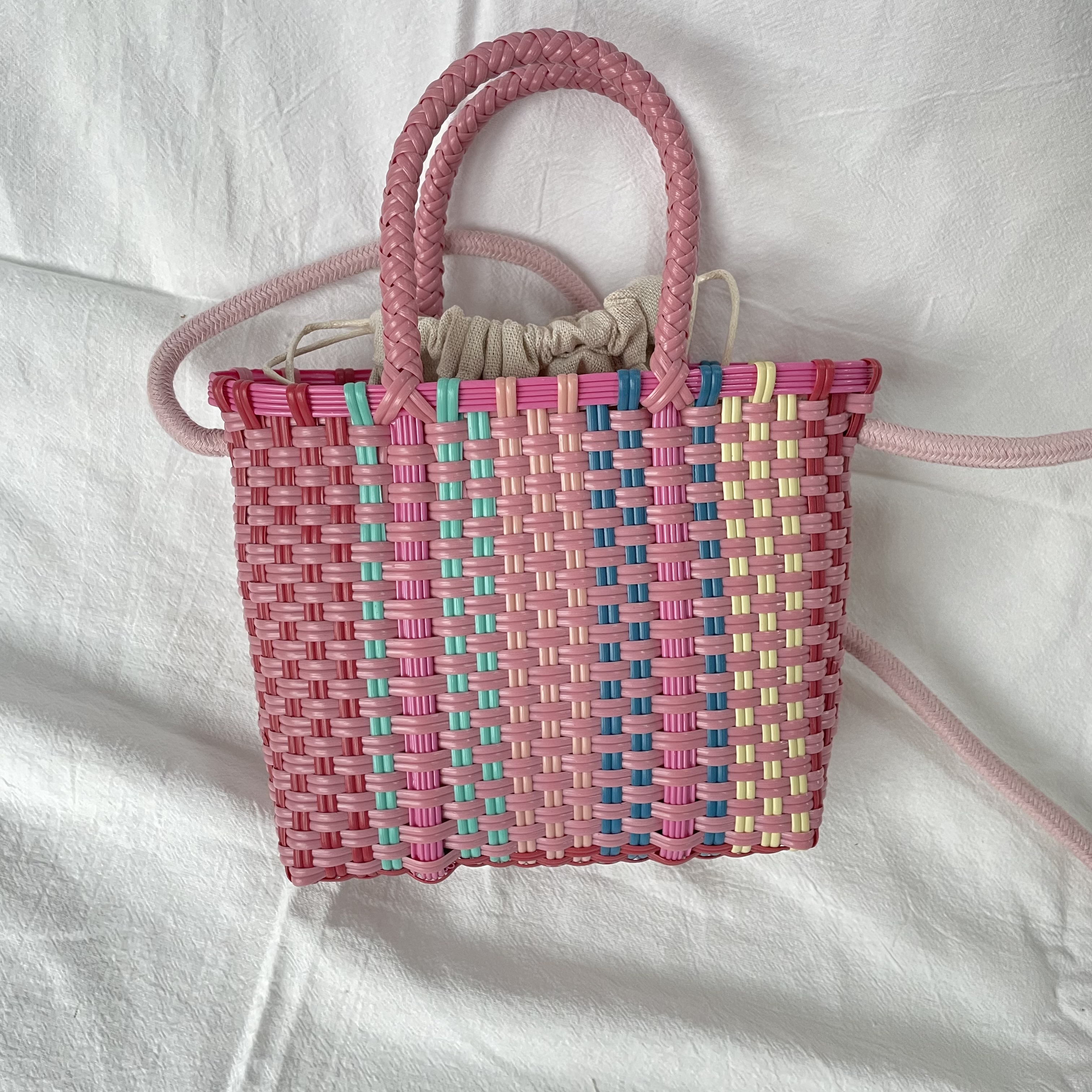 Handmade Women's Shoulder Bag Plastic Woven Small Handbag Rattan Straw Beach Bags Female Messenger Crossbody Bag Travel Tote Ha