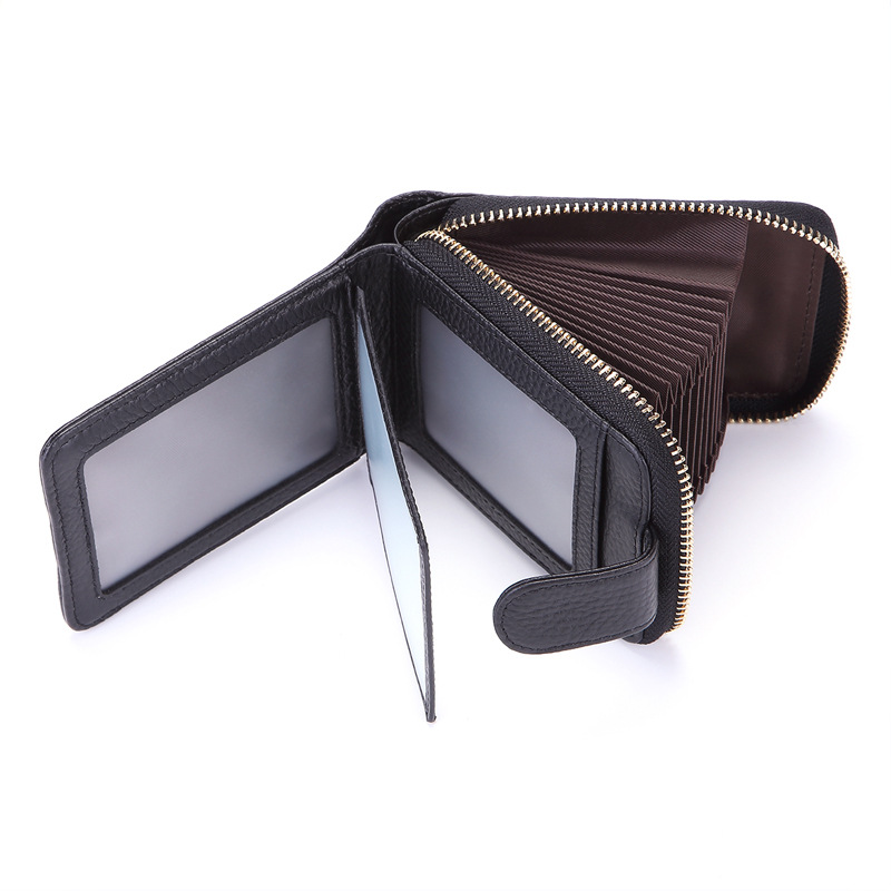 Senorita Fashion Women Card Holder Genuine Leather Zipper Casual Female ID Credit Card Case Wallet