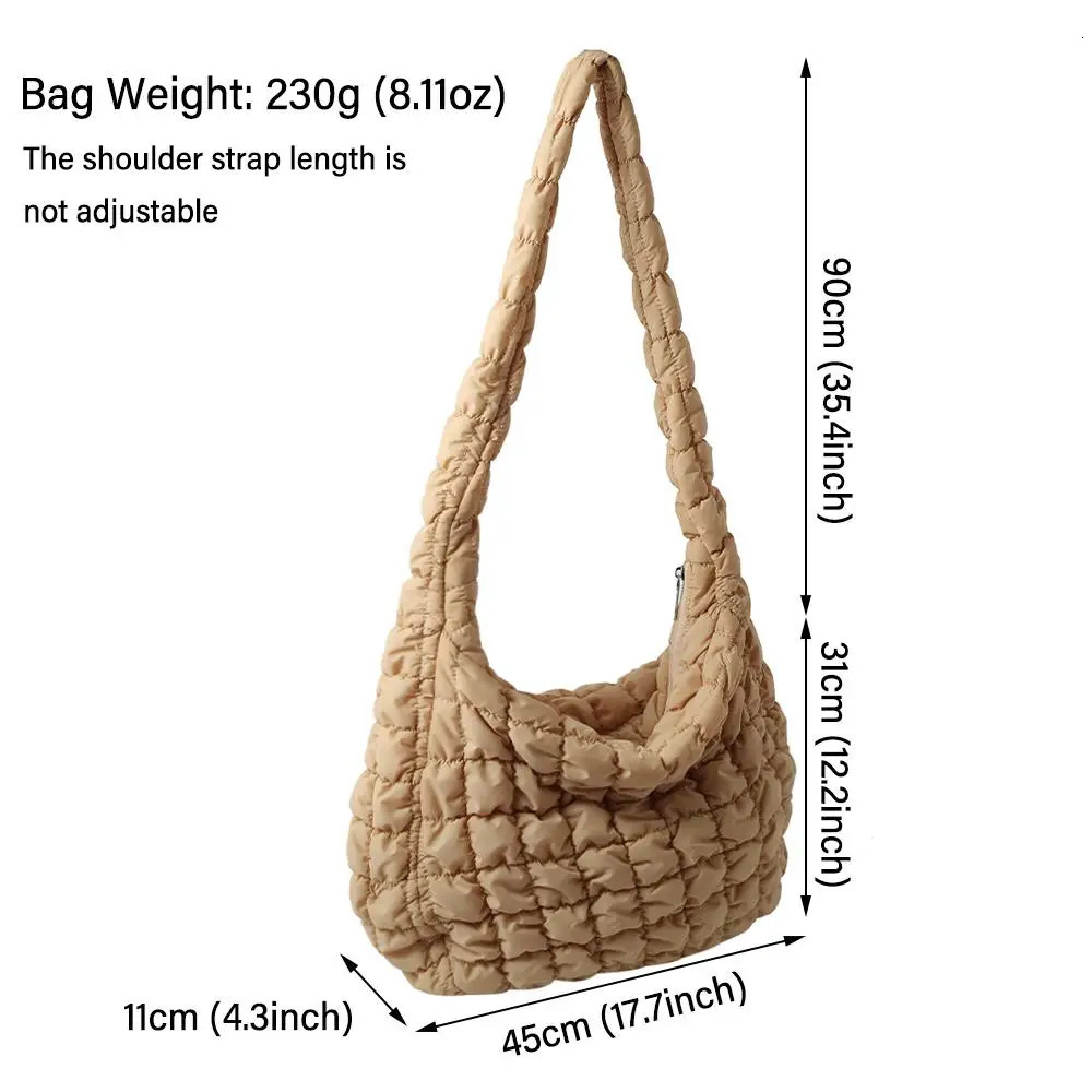 Womens bedding handbag large inflatable handbag lightweight mattress shoulder bag fashionable Y2K style cross body wallet 241107