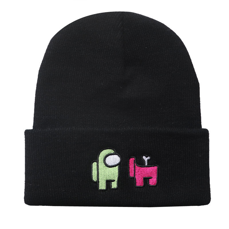 High quality design, Autumn and winter Cartoon for Male and Female Embroidered Knitted Warm Woolen Hoodie Cold Hat