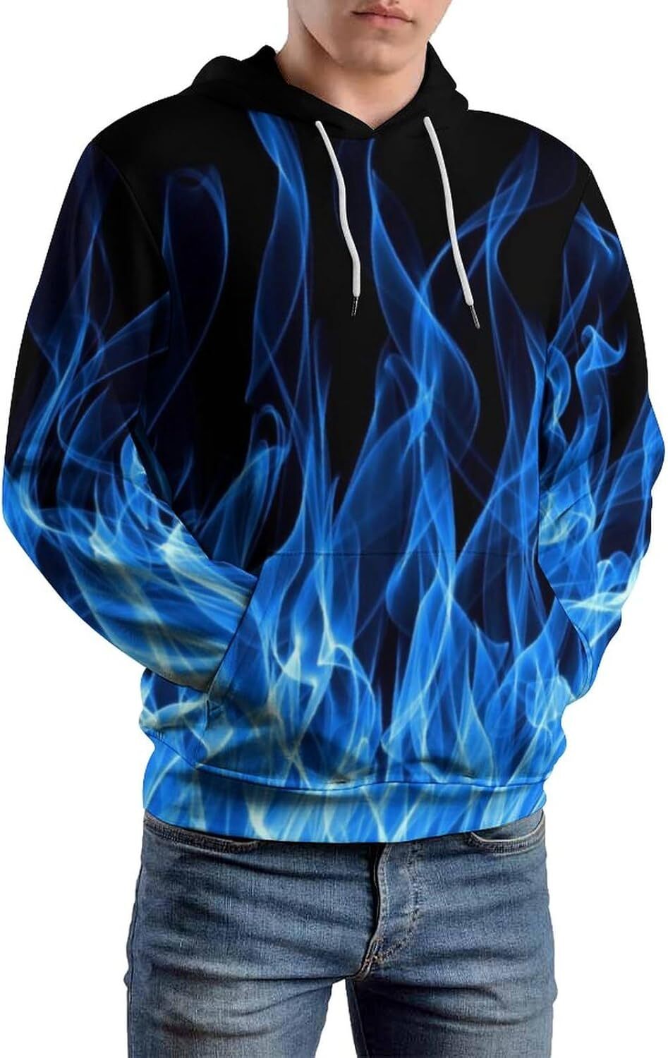 Hoodie for Mens Womens Pullover Hoodie 3D Novelty Graphic Hooded Sweatshirt Hoodies for Men Graphic Trendy blue pattern