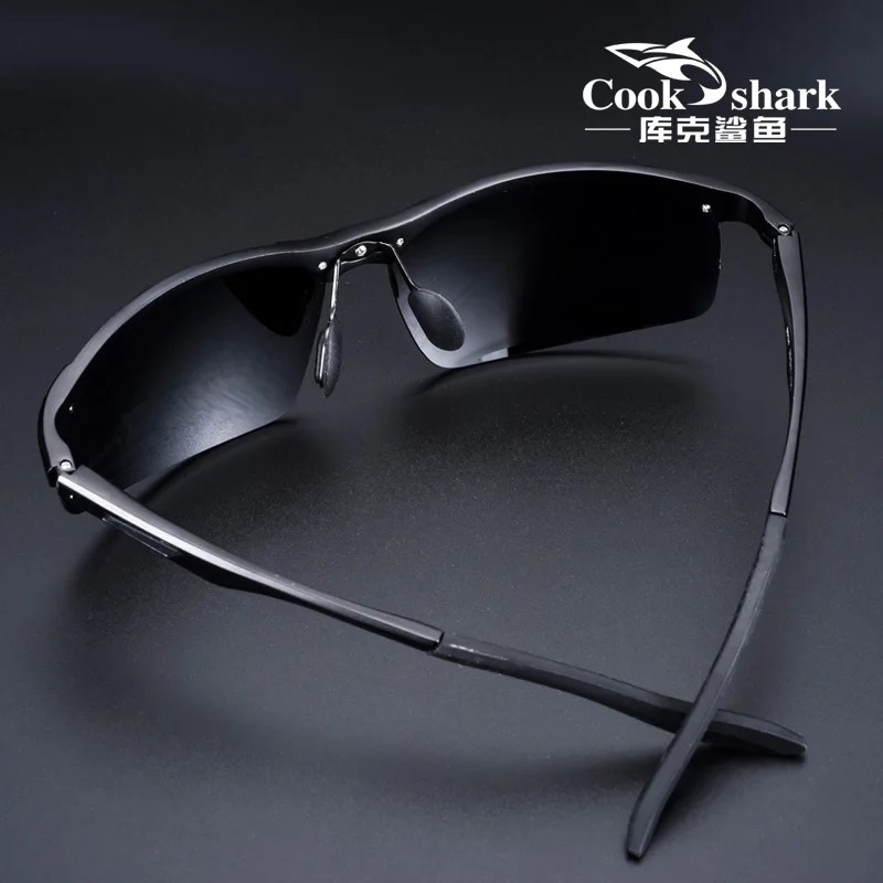 Cook Shark Aluminum Magnesium Sunglasses Mens Sunglasses HD Polarized Driving Glasses 241106