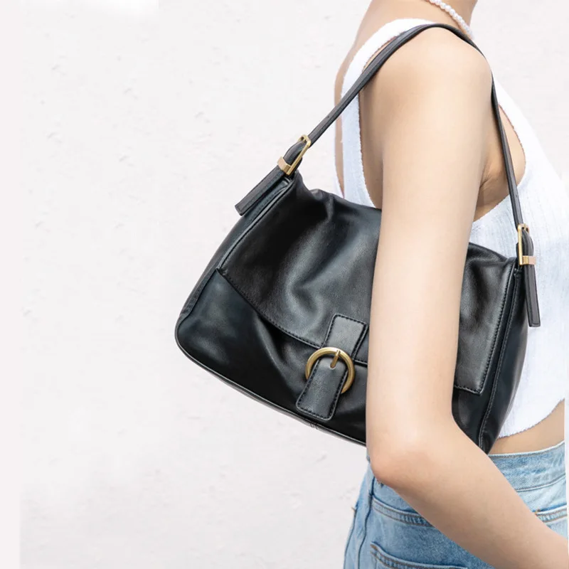 Bag new large-capacity armpit bag women's crossbody trend European and American handbag shoulder bag retro niche design