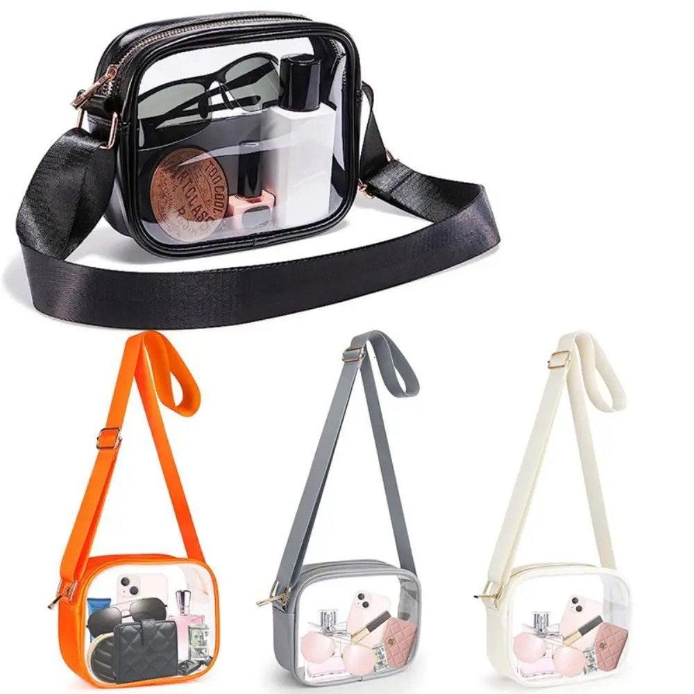 Fashion PVC transparent womens shoulder bag casual womens cross body bag 241106