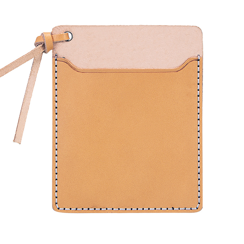Fashion Trend Handmade Vegetable Tanned Leather Leather Case EDC Storage Bag Multi-tool-Yellow