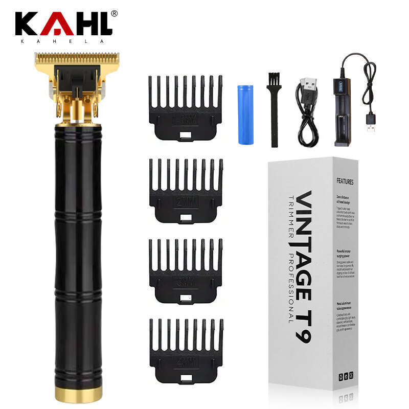 Professional Cordless T9 Clipper Best Electric Hair Trimmer for Home Outdoor Hotel Use with English Operating Language