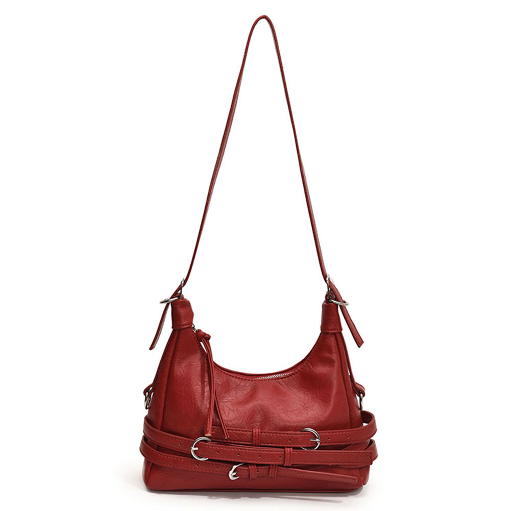 Women Fashion Shoulder Bag Solid Color Versatile Armpit Bag Adjustable Strap Minimalist Crossbody Bag Daily Bag for Ladies