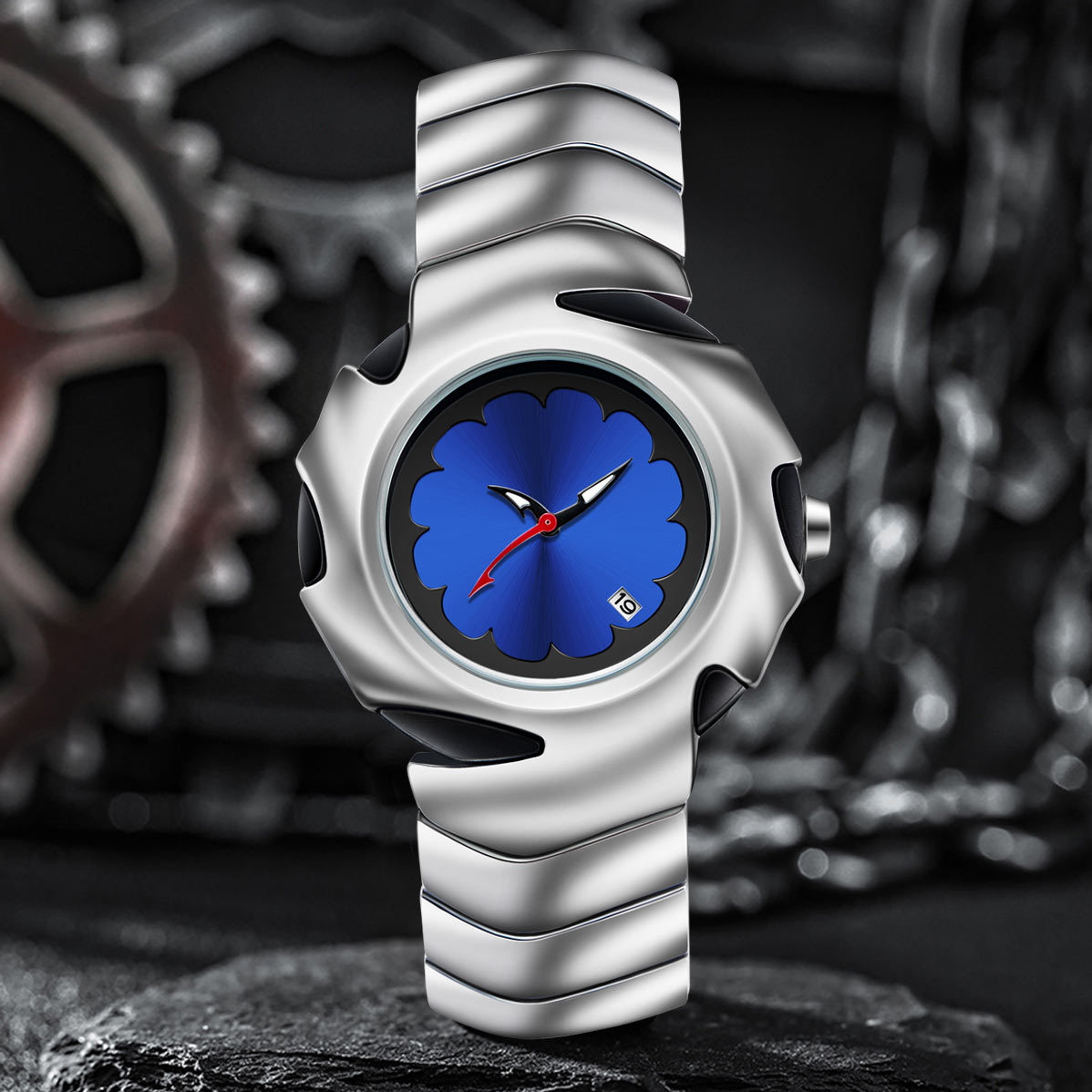 Blade Watch Mens Watch Waterproof Sports Watch Quartz Movement Titanium Case Tempered Glass Mirror SIZE 15x14MM Warranty 1 Year 014
