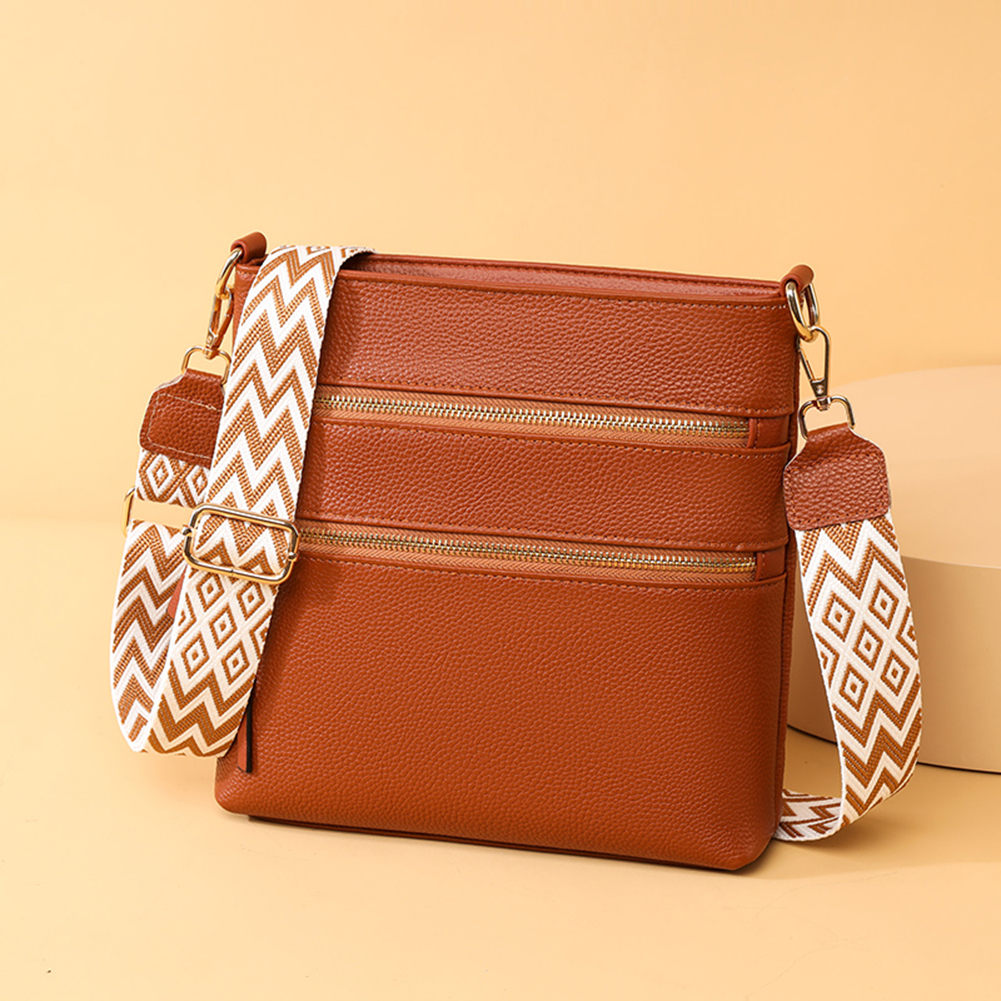 Genuine Leather Mobile Phone Bag Soft Trendy Crossbody Bag with 2 Adjustable Strap Casual Shoulder Purse Multi Pockets for Women