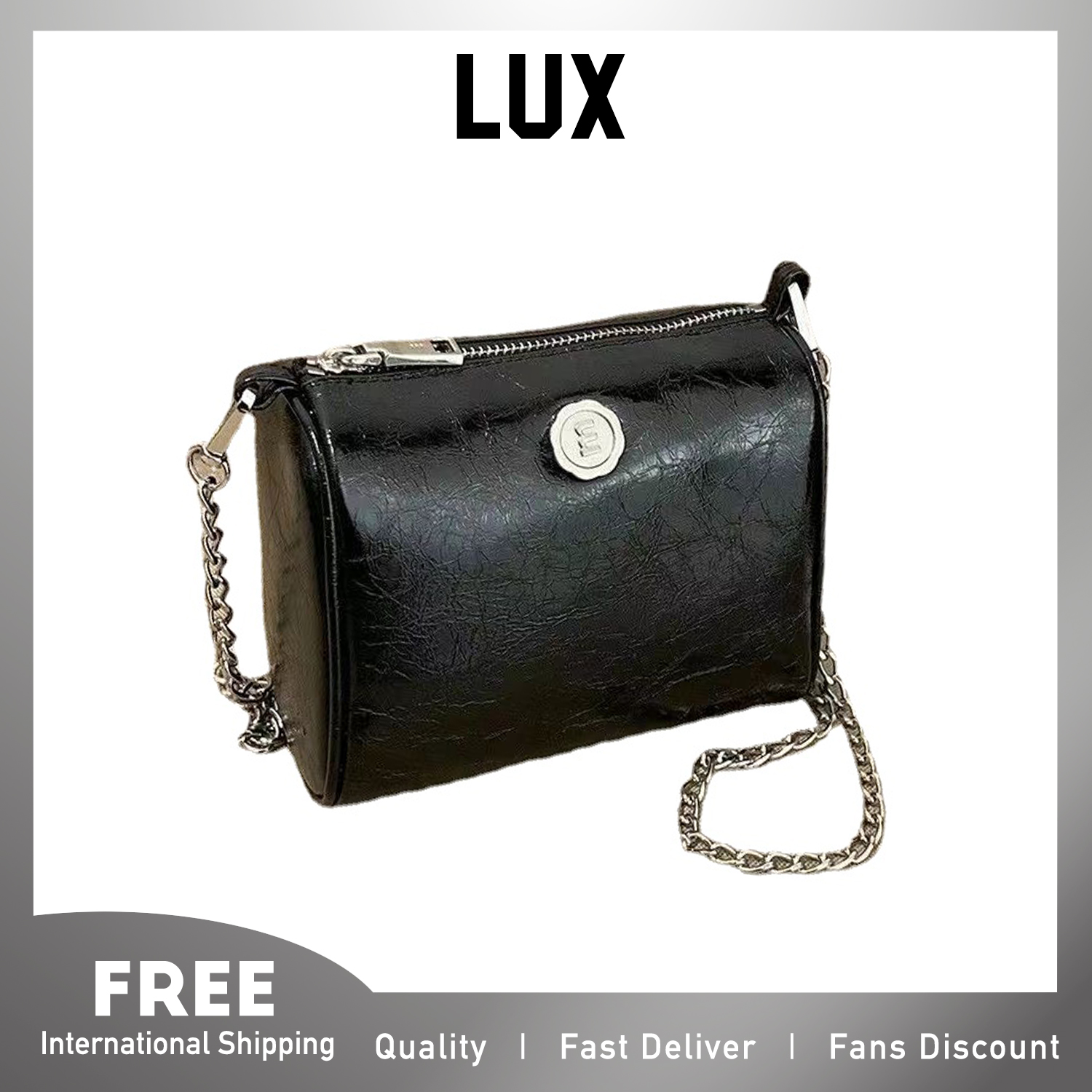 Lux Summer Mini Shoulder Bag for Women Minitmute Pu Leather Chain Bag Fashion Trendy Small Bag for Trip